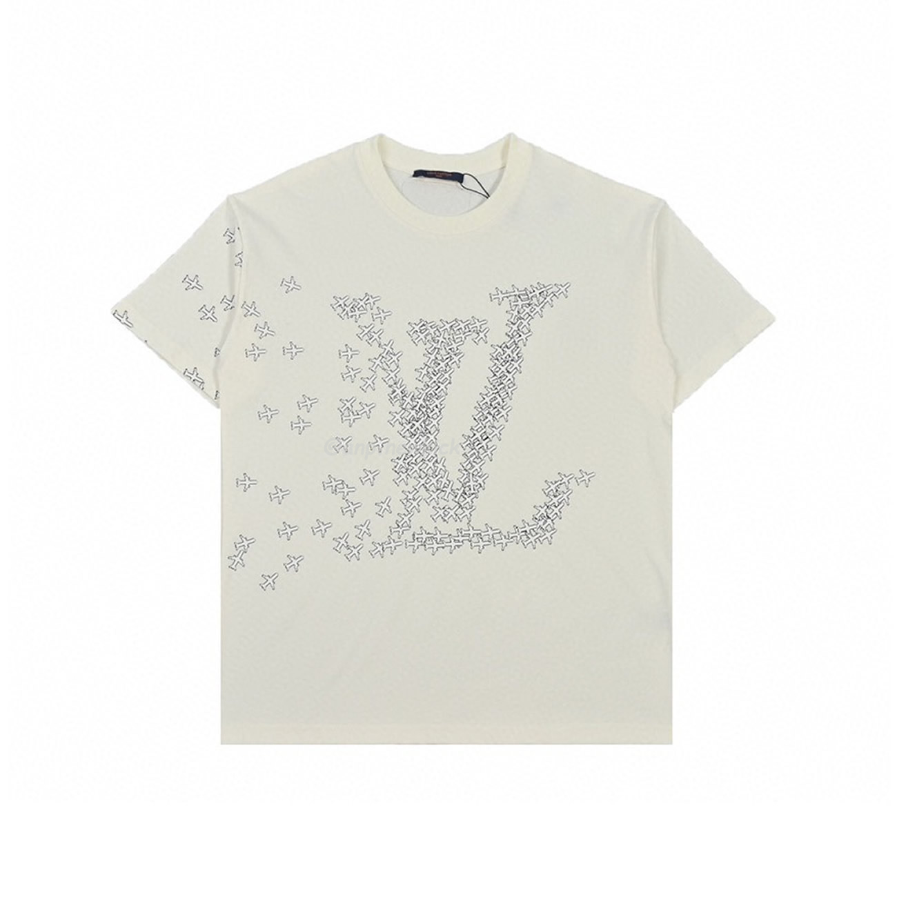 Louis Vuitton 20ss Small Aircraft Logo Printing Short Sleeved T Shirt (5) - newkick.org